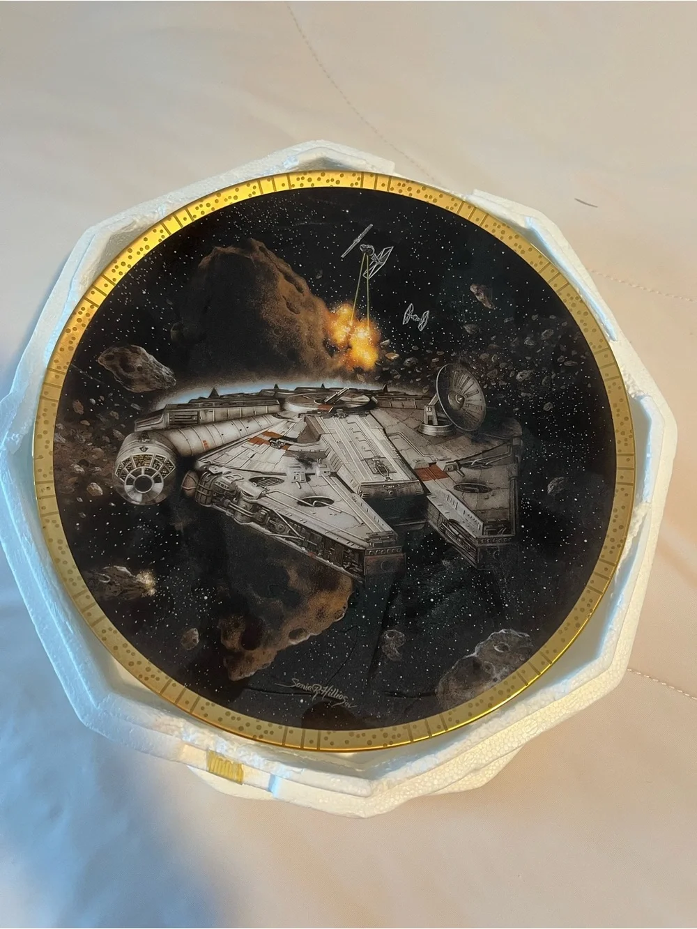 Star Wars Hamilton Plates Vehicles- Millennium Falcon, TIE Fighter , Jabba Barge